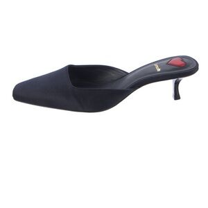 Larroude Amal Blue Satin Mule Size 6